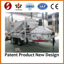 MB1800 Mini Mobile concrete mixing plant with horizontal cement silo